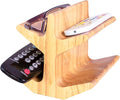 Decorative Remote Control Holder - Multiple Eyeglass Holder Stand - Remote Caddy for Table Bed - Wooden TV Remote Holder Storage - Coffee Table Organizer - Bedside Reading Glasses Holder