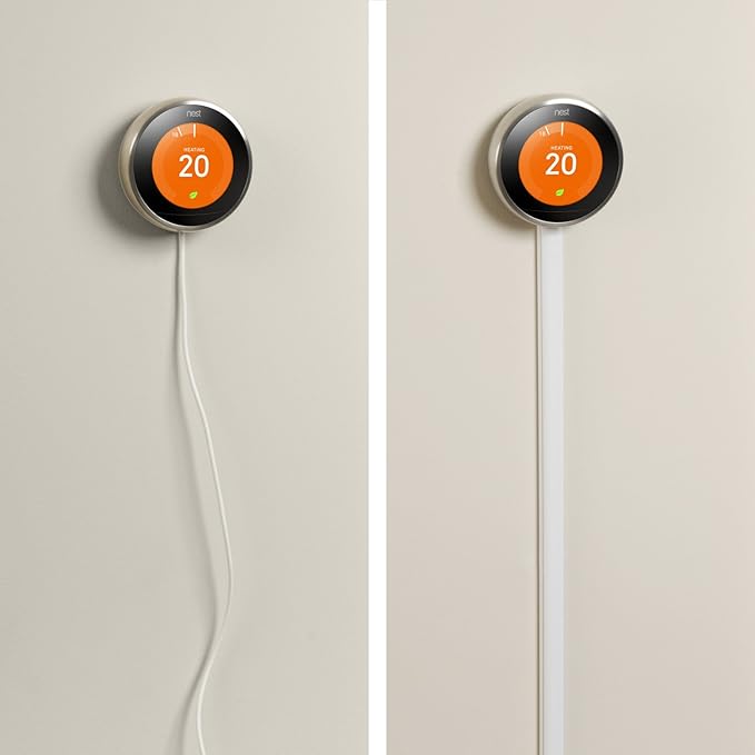 D-Line Small Cord Cover Kit, 30ft Self-Adhesive Wire Hider, Half Round Cord Covers, Paintable Cable Management - 6X 5ft Channels and 13 Accessories