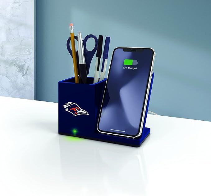 SOAR NCAA Unisex Cell Phone Wireless Charging Stand and Desktop Organizer