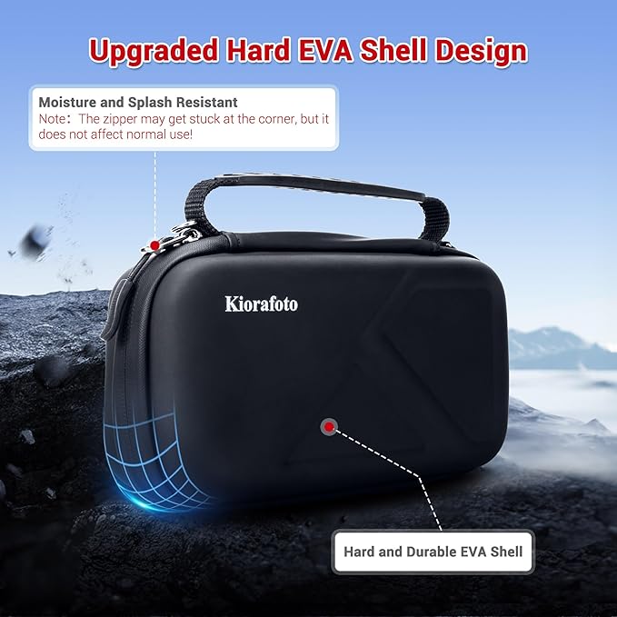 EVA PU SD Card Case with 40 PCS Individual Plastic Memory Card Holder for 40 SD SDXC SDHC Cards,Dual Protect Water-Resistant Anti-Shock SD Card Carrying Case Organizer with Handle & Labels