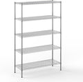 18" Deep x 48" Wide x 74" Height Wire Shelving Kit | 5-Tier | NSF Commercial Storage Rack Unit