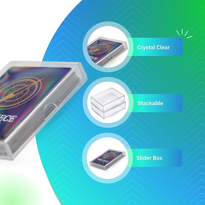 10 Pack Clear Acrylic Card Storage Boxes with Lids – 3 1/2" L x 2 1/2" W x 1/2" H Baseball Card Storage Box, Sports Card Boxes and Magic Card Storage Box – Made in USA