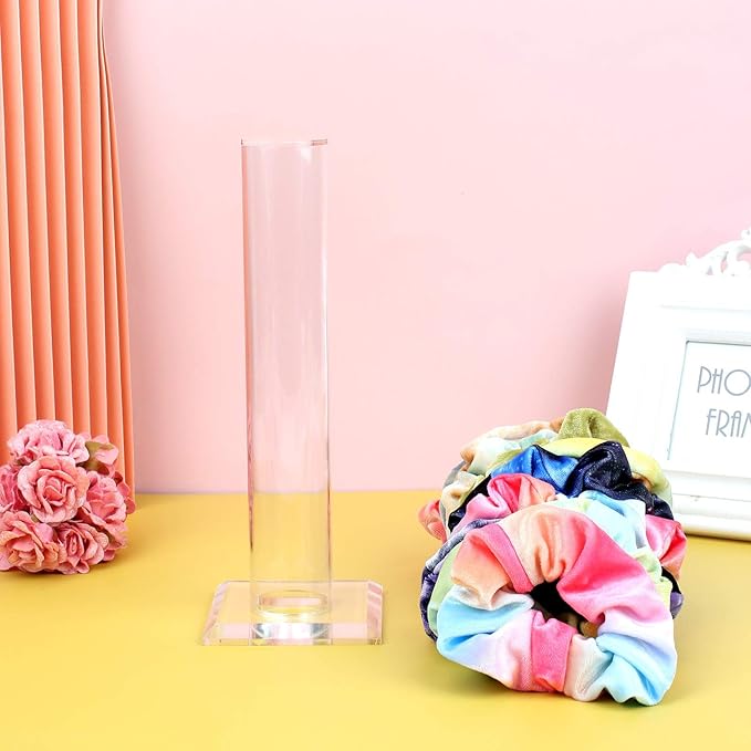 OAOLEER 10inch Scrunchie Holder Stand,Clear Jewelry Organizer for Teen Girl Women Gifts, The Perfect Scrunchy Display Organizer