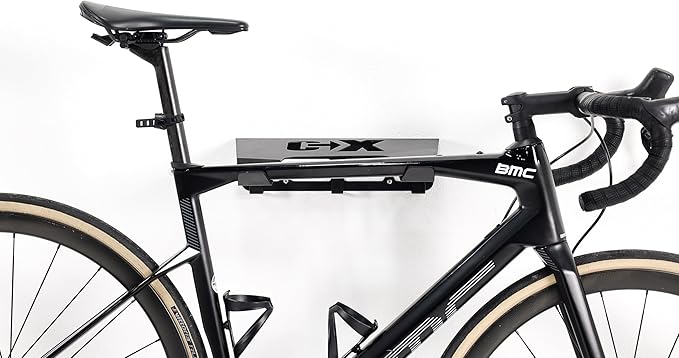 Bike Wall Mount Rack with Gear Hooks – Horizontal Bike Rack shelf- Bicycle Storage Hanger for Garage or Indoor Use - Bike Storage Wall Mount System