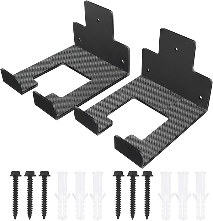 Heavy Duty Garage Organizer Wall Hanger, Weed Whackers Holder Wall Mounted, Shed Organizer Trimmer Rack for Grass, Garage, Garden Tools Storage, 2 Packs