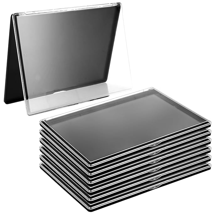 LANIAKEA 6PCS Large Magnetic Makeup Palette with Clear Top 9.25'' x6.57'' Empty Eyeshadow Pan Dispensing Storage Box for DIY Cosmetics Eyeshadow Blush Powder