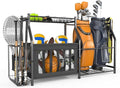 WALMANN Garage Sports Equipment Organizer, Ball Storage Stand, Indoor Golf Bags Stand for Garage