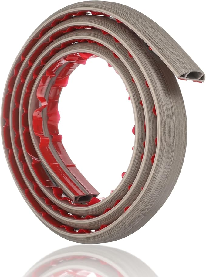 HARFINGTON 6ft Cord Cover Floor W0.6 x H0.33 Inner Channel PVC Hide Extension Cable Floor Wire Hider Wire Covers Protector for Prevent Cable Trips Cables Management, Light Grey