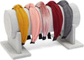 Juvale Velvet Headband Holder Stand - 12.2 x 6.5 x 6.7 Inches, Gray Velvet - Hair Accessories Organizer & Headband Rack - Bracelet Display & Jewelry Stand