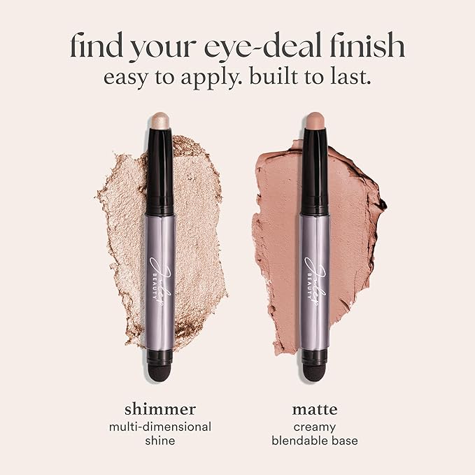 Julep Eyeshadow 101 Cream-to-Powder Waterproof Shadow Stick – Hazelnut Matte – Long-Lasting, Crease-Proof, Neutral Brown Beige Matte Cream Eyeshadow with Built-in Smudger