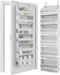 HOMELUX THEORY Over The Door Organizer Hanging - 50lbs Load 6 Large Front & 12 Side Pockets, 1 Pack Over The Door Shoe Organizer, Hanging Closet Organizer For Toys, Diaper, Purse, Sewing (Light Gray)