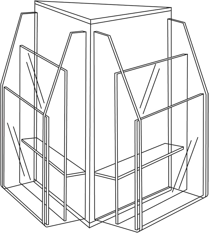 Safco Products 5698CL Reveal Table Top Literature Display, 6 Magazine, Clear