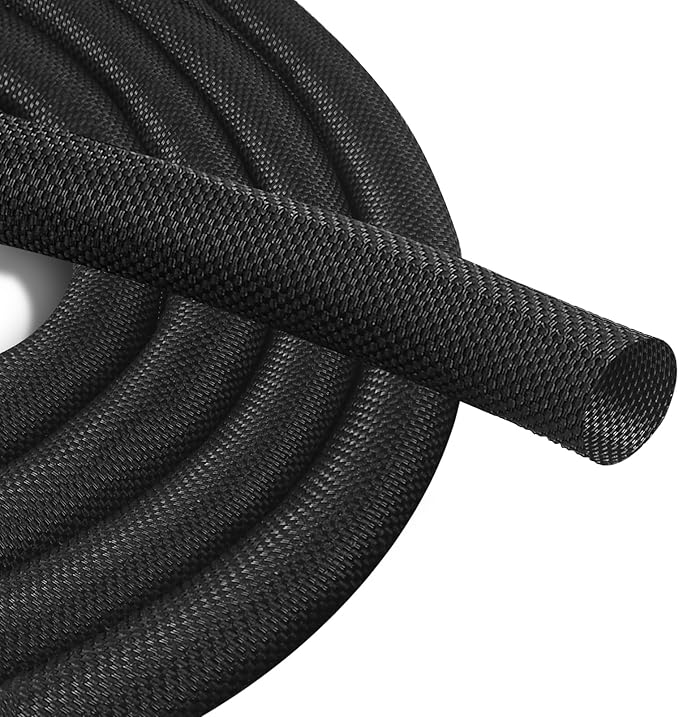 Secbolt Cord Protectors from Pets No Chew, 25ft - 1/2 inch Ultra Durable Cord Covers for Pets, Bite-Resistant Cable and Wire Protector for Cats, Dogs, Rabbits - Black