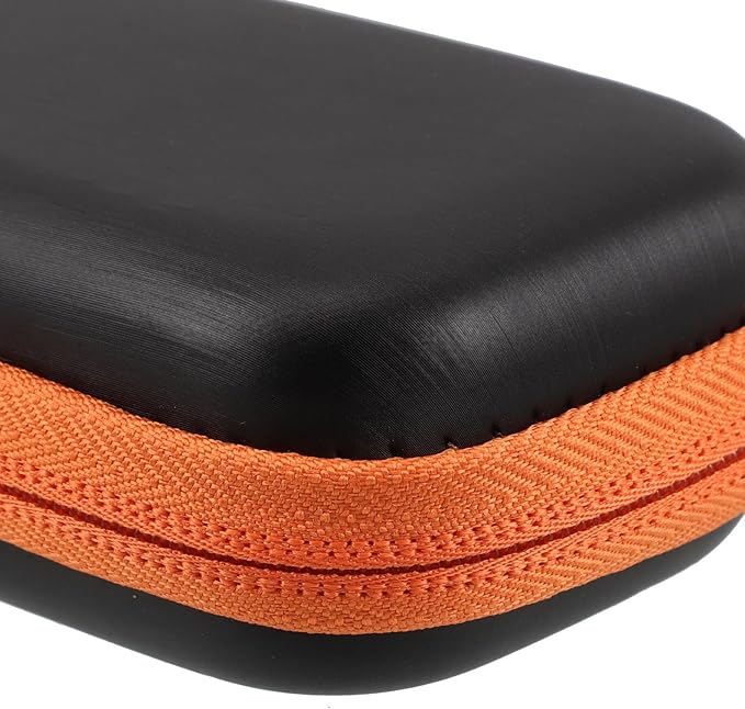 Portable Hard Drive Case Hard Shell Protective Storage Box for SSD External Drives with Cable Organizer Shock-Resistant Carrying Bag Compatible Digital Devices Sleek Orange Design