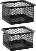Paper Clip Holder for Desk, Paperclip Holders Mesh Paperclip Dispenser Organizer for Desk Binderclip Bobby Pin Holder Container for Home Office School(SIZE:2pcs)