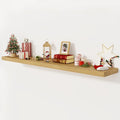 Fun Memories 72 Inch Floating Shelf, 12 Inch Deep Wall Shelf for Fireplace Mantel, Deep Storage Shelves for Home & Office, Wall Shelves with Invisible Bracket, Oak, Set of 1