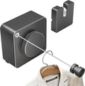 Retractable Heavy Duty Clothesline - Wall Mounted Indoor and Outdoor Laundry Drying Solution, 15.7ft Anti-Sagging Stainless Steel Rope (Grey)