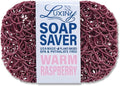 Soap Savers for Bar Soap, American Made by Luxiny, Lifts Soap in Soap Dishes & Shower Soap Holders -Handmade Soap Lasts Longer -Made from Plant Based Materials (Raspberry)