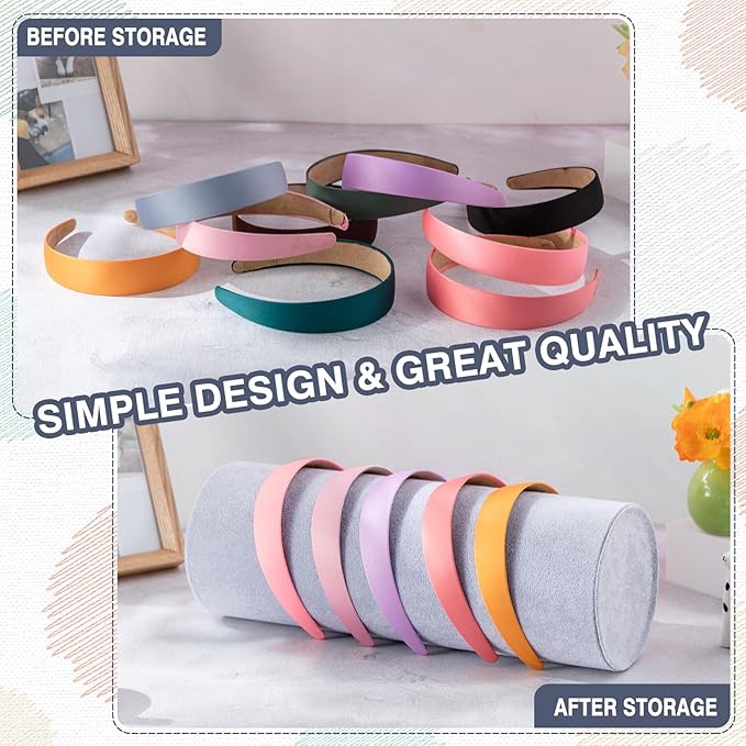 Geetery 2 Pcs Vertical Headband Holder Organizer Hairband Display Stand Headband Stand for Women Hair Hoop Accessories(Gray)