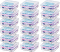 IRIS USA Pencil Case Boxes, 18-Pack, |Made in USA|, Plastic Bead Organizing Containers with Snap Lid for Arts, Crafts, Ephemera, Stickers, & Dance Cheer, Clear - Small