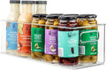 primebox Plastic Food Storage Clear Container Bin with Handles for Organizing Kitchen, Pantry, Fridge, Freezer, Pantry,Bathroom. 16"x6"x5"