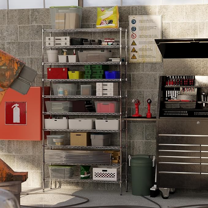 14" Deep x 48" Wide x 96" Height Wire Shelving Kit | 10-Tier | NSF Commercial Storage Rack Unit