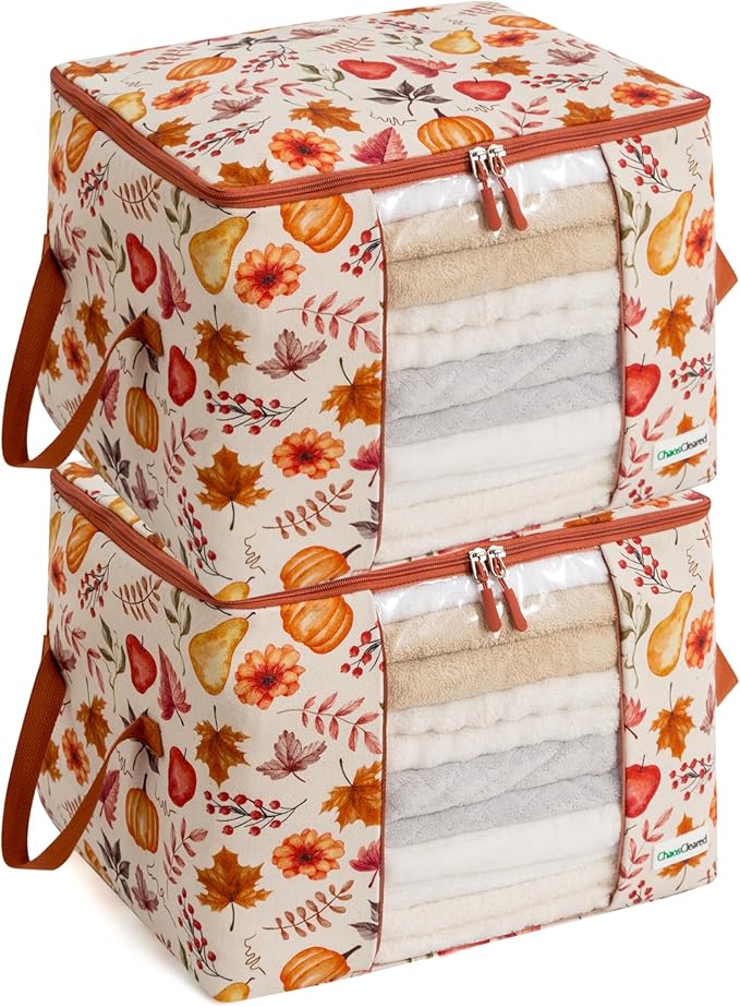 Canvas Storage Bags 2 Pack (Autumn Bag 2 Pack)