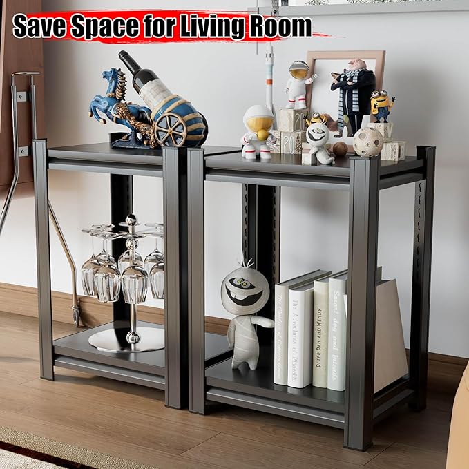 Garage Storage Shelves,5 Tier Shelving Unit, 40 inch Wide, 18” Deep, 78” Tall Organizer Metal Shelf for Basement/Laundry/Pantry Heavy Duty, Adjustable,Easy to Install (2Tier-14"W X12"DX22"H -UPDATE)