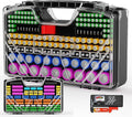 Battery Organizer Storage Holder Box Case with Tester - 285 Batteries Double-Sided Variety Pack, Holds AA AAA 4A C D Cell 9V 3V Lithium LR44 CR2 CR123 CR1632 18650 Button