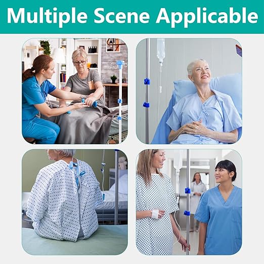 Lefeke IV Pole Portable for Traveling, Adjustable IV Stand with Hooks, Medical IV Drip Infusion Bag Holder, IV Fluids Floor Stand (White)