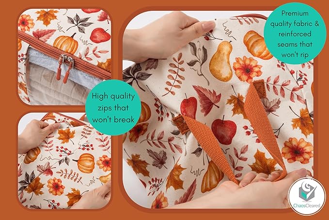 Canvas Storage Bags 2 Pack (Autumn Bag 2 Pack)