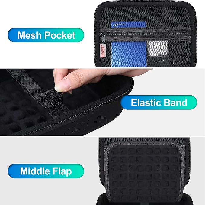BOVKE Hard Drive Case for Seagate Expansion WD Elements My Book Desktop External Hard Drive HDD 6TB 8TB 10TB 12TB 14TB 16TB 18TB 22TB 24TB 26TB 28TB, 3.5 Inch Portable Desktop HDD Case, Black+Black