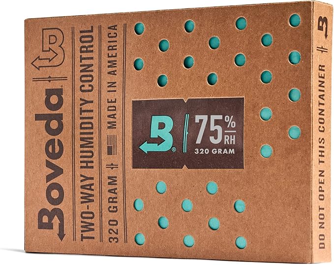 Boveda 75% Two-Way Humidity Control Pack to Fix Major Moisture Loss in Large Wood Humidifier Boxes – Size 320 – Single – Moisture Absorber – Humidifier Pack – Individually Wrapped Hydration Packet