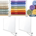 2 Pack Clear Acrylic Shelf Dividers for Closet Shelf Organizer of Bedroom Kitchen Office Bathroom Organizer for Clothes Books and Handbags