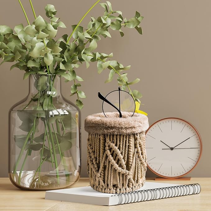 HOSROOME Glasses Holder for Nightstand Boho Decor Eyeglass Holder Stand for Office Desk Organizer