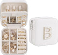 Birthday Gifts For Women, Initial Jewelry Box, Travel Jewelry Case, Gifts for Wife Girlfriend, Small Travel Jewelry Organizer, Gift for Girls, Graduation Gifts for Her, Bridesmaid Gifts