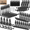 42 Pack Garage Hooks with Anti-Slip Coating Heavy Duty Wall Mount Hooks for Garage Storage and Hanging Hoses Bike Garden Tools Ropes etc