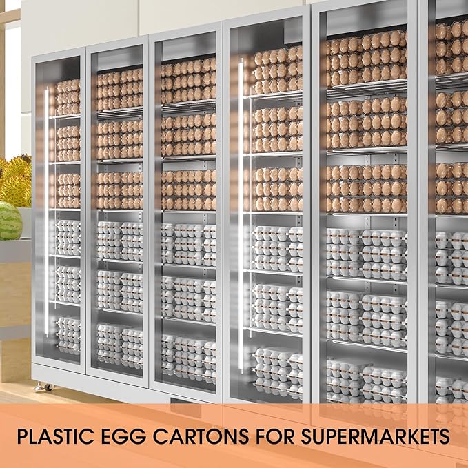 EVANCENT Egg Cartons Cheap Bulk 48 Pack, 1 Dozen Plastic Egg Carton for Refrigerator, Reusable Egg Container holders for Storing, Sharing, Selling, Clear Tray for Home Ranch Farm Market-2x6 Grids