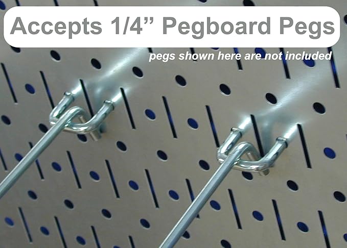 Wall Control Pegboard Organizer 4 ft. Metal Pegboard Standard Tool Storage Kit & Pegboard Paper Towel Holder and Dowel Rod Pegboard Shelf Assembly for Pegboard and Slotted Tool Board – White