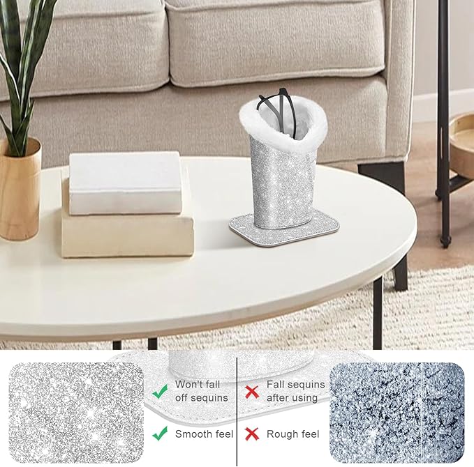 Fintie Plush Lined Eyeglasses Holder, Glasses Stand Case, Anti-scratch Glasses Storage Organizer for Desk, Nightstand, Office