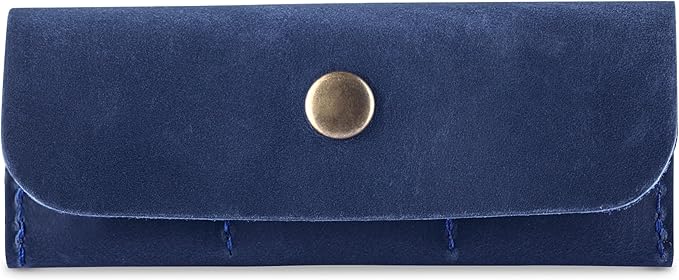 Leather SD Card Holder, SD Card Case, Micro SD Card Holder Organizer, SD Card Storage Case, Memory Card Case Cover, Travel Memory Card Case (Blue)