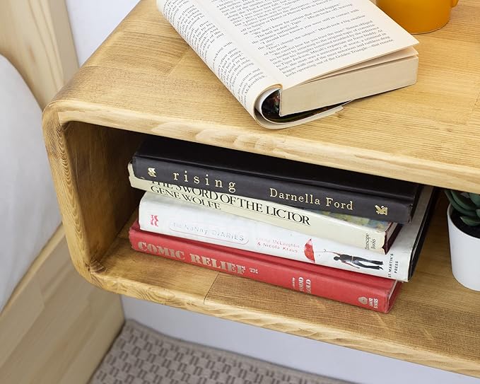 Floating Nightstand Wooden, Bedside Table, Nightstand Shelf, Handmade, Wall Mounted Bedside Shelf, Minimalist and Unique Style (Cape Town)