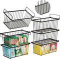 Enhanced Leak-Proof Bottom - Freezer Organizer Bins ，6 Pack Stackable Deep Freezer Organizer Bins for 7 Cu.FT Small Chest Freezer，Easy Get Bottom Foods without Digging