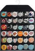PACMAXI Wall Hanging Badge Button Pins Organizer Display Storage Stand, Enamel Pin Display Holder,hold Up To 36 Pins (Black)