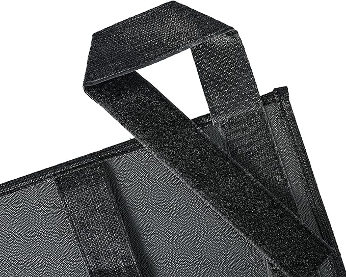 Linen Bedside Caddy, Bedside Storage Organizer for Hospital Beds, College Dorm Rooms or Baby Bed (6 Pockets-Black)
