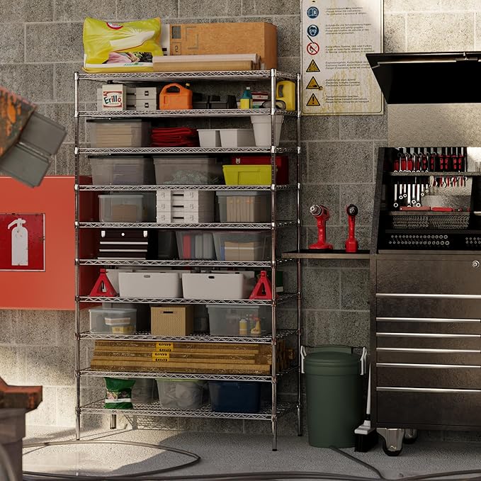 24" Deep x 48" Wide x 86" Height Wire Shelving Kit | 10-Tier | NSF Commercial Storage Rack Unit