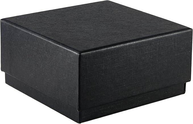 Allure - Bulk Case Of 12, Luxury Earring & Pendant Box With LED Light, Elegant Diamond Pendant & Earring Case, Small, Black Velvet Interior Jewelry Display Gift Box For Unique Proposal Or Wedding