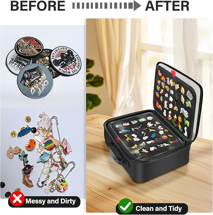 Enamel Pin Display Book, 18 Page Pin Bag For Collectors Pin Board Storage and Organization Pin Display Case For Various Sizes Of Pins, Travel Brooches, Sports Medals, Paper Clips, Earrings