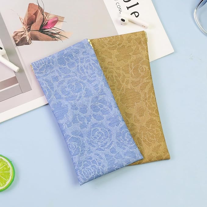 Double Eyeglass Case Soft Dual Glasses Case for Women Men Travel Squeeze Top Sunglasses Cases Eyeglasses Pouch