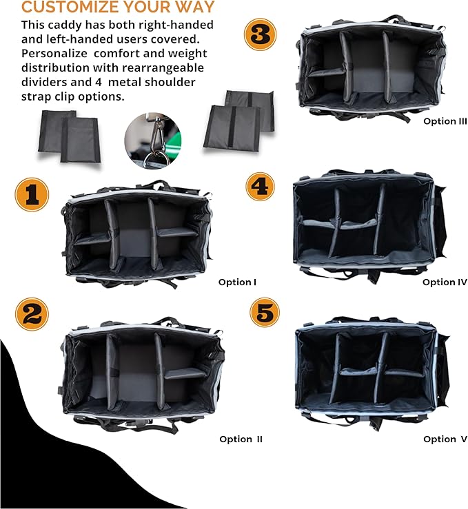 Wearable Cleaning Caddy – Portable Detailing Organizer with Spill-Proof Liner, Straps & Handles – Large Tote for Cleaning Pros, Auto Detailers, and Housekeepers – Black/Gray
